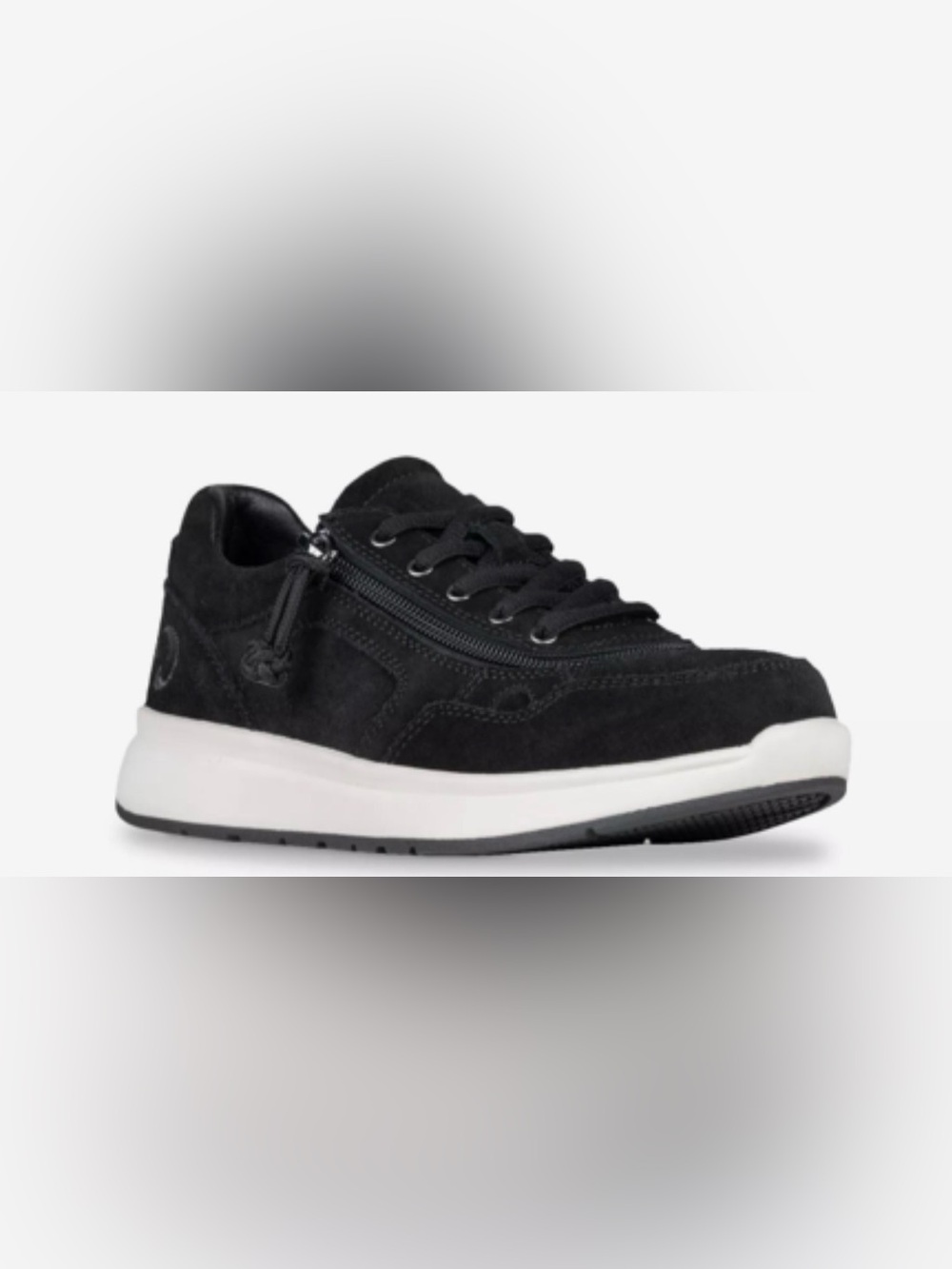 NWT - Billy Women’s Black Suede Athletic Sneakers with White Sole - Size 9